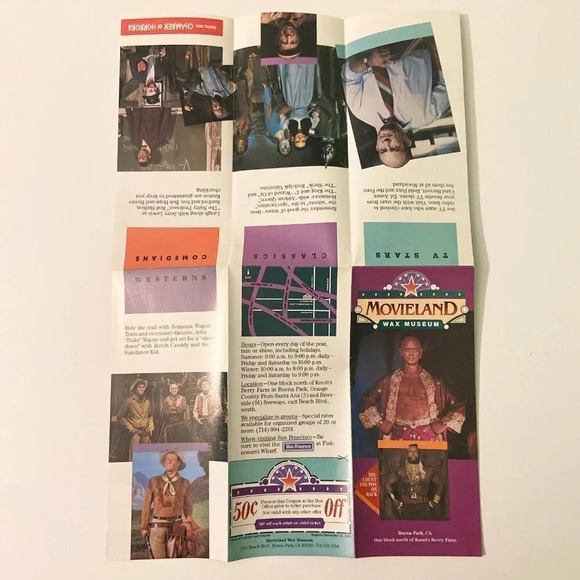 Vintage 1986 Lot of 2 Movieland Wax Museum Buena Park  California Brochure - Picture 10 of 15